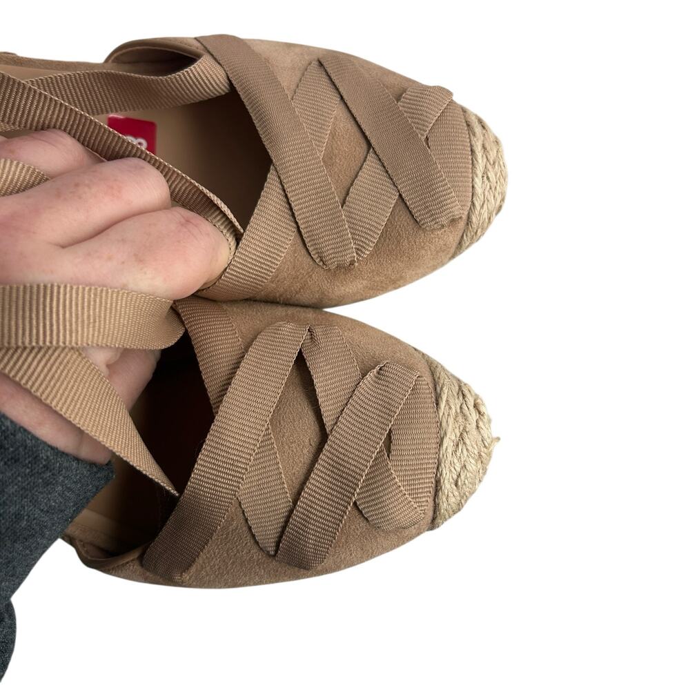 INC International Concepts Merryy Espadrille Wedges Size 8.5 Dark Almond Tan EUC - Picture 14 of 14